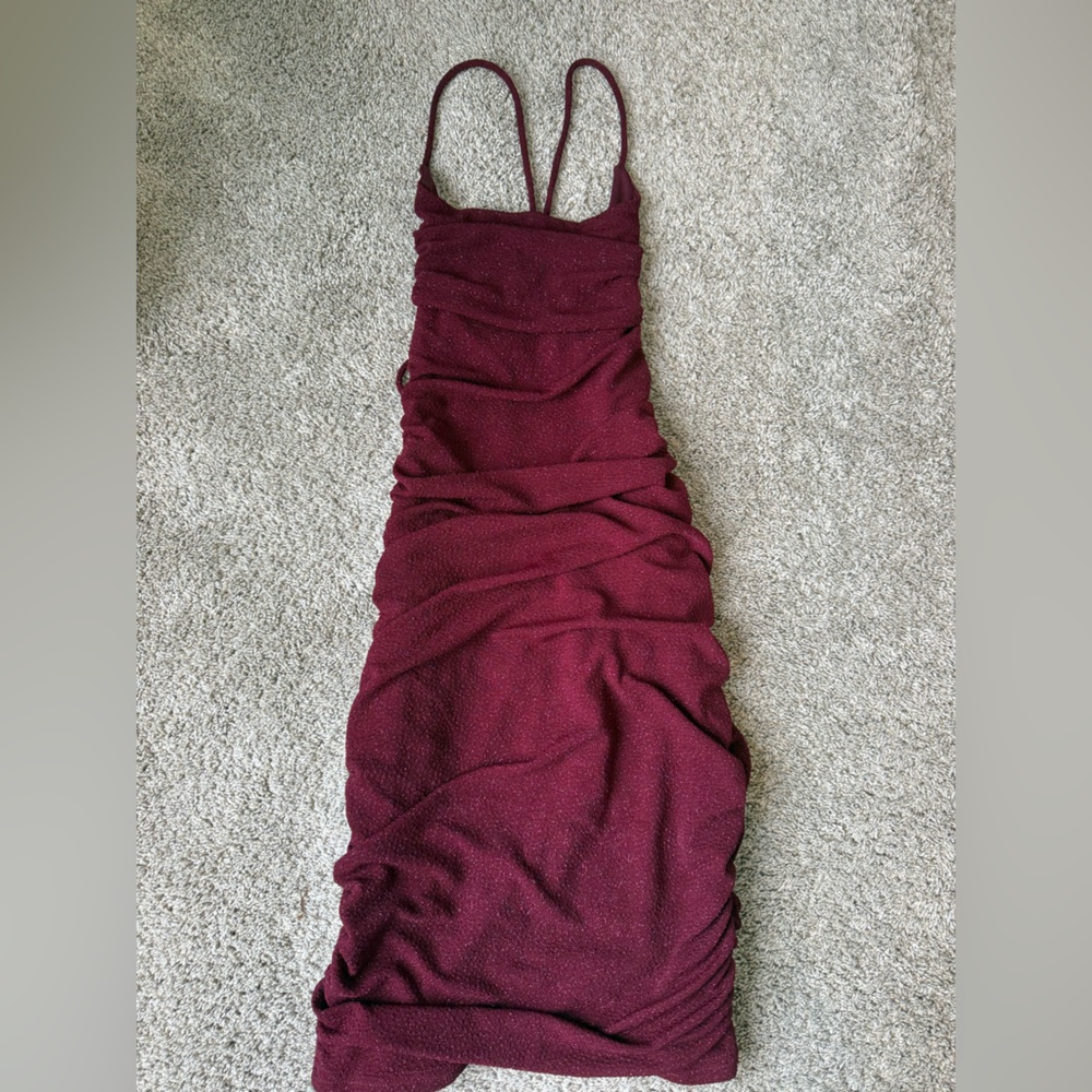 Dark Red Mini Homecoming Dress